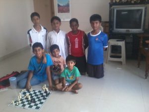 The boys after a game of chess