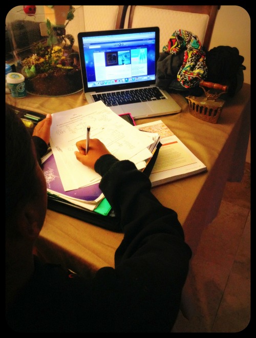 Daughter Doing Homework