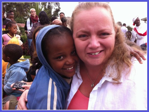 Michelle Pannell in Ethiopia advocating for world poverty with the ONE Campaign in 2012. 