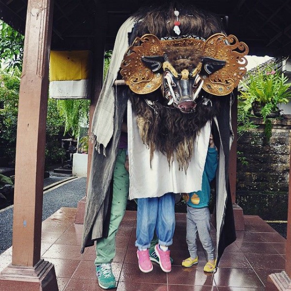 Kids in Balinese Mask