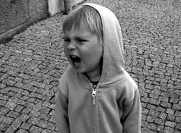 Child throwing a tantrum
